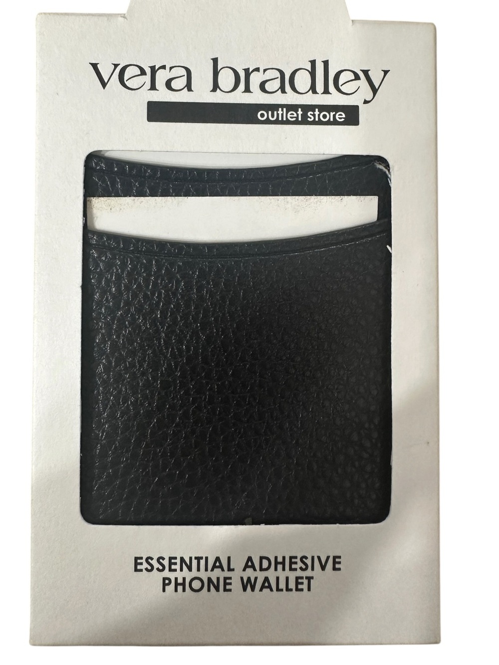 Vera Bradley Black Essential Adhesive Phone Wallet